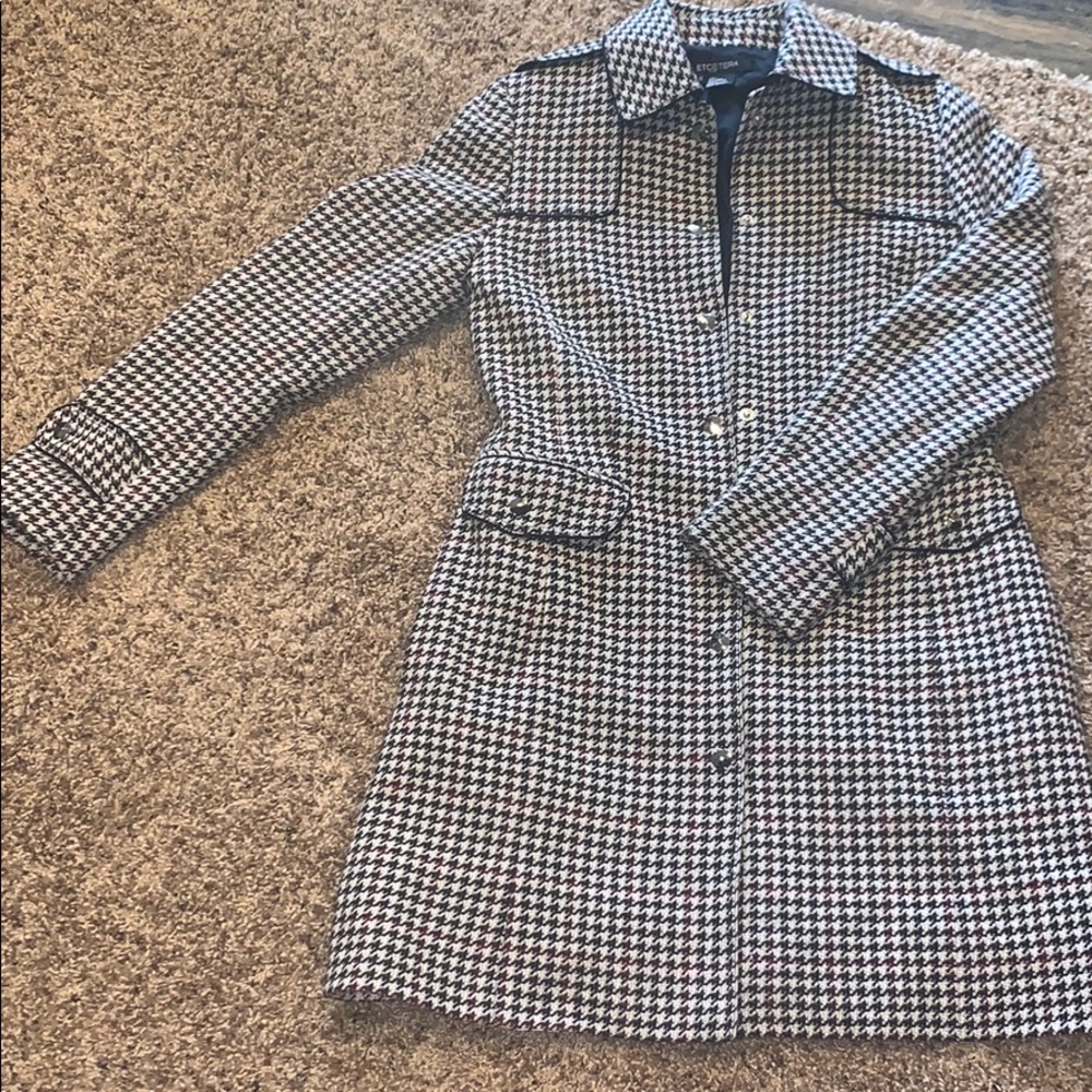 Lined Hounstooth Etcetera Winter Coat